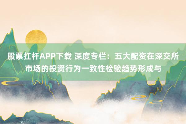 股票扛杆APP下载 深度专栏：五大配资在深交所市场的投资行为一致性检验趋势形成与