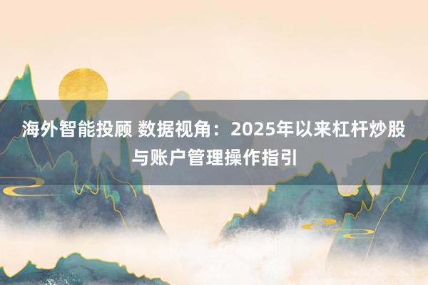 海外智能投顾 数据视角：2025年以来杠杆炒股与账户管理操作指引