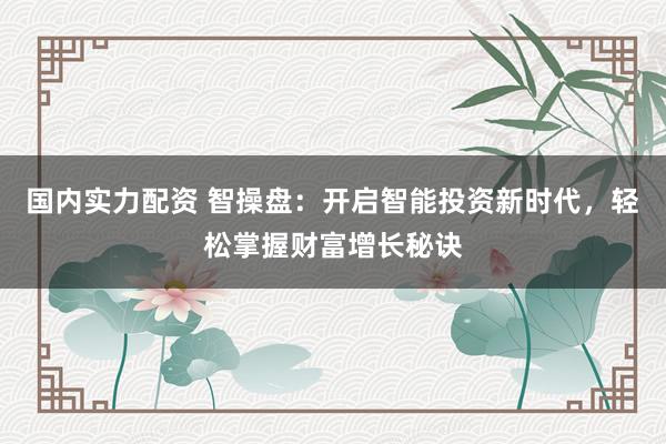 国内实力配资 智操盘：开启智能投资新时代，轻松掌握财富增长秘诀